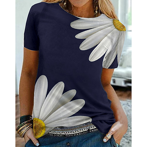 Women's Daisy Painting T shirt Floral Graphic 3D Print Round Neck Basic Tops Black Green Navy Blue
Women's Daisy Painting T shirt Floral Graphic 3D Print Round Neck Basic Tops Black Green Navy Blue