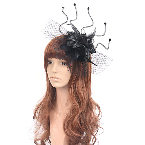 Elegant Retro Tulle Fascinators with Feather / Floral 1 Piece Special Occasion / Party / Evening Headpiece 
Elegant Retro Tulle Fascinators with Feather / Floral 1 Piece Special Occasion / Party / Evening Headpiece