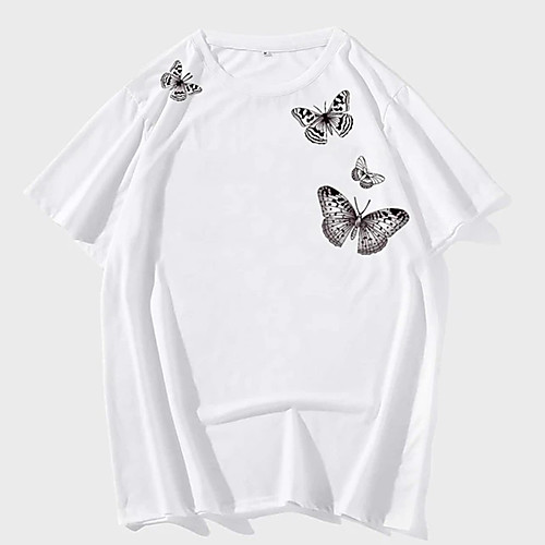 Men's Unisex Tees T shirt Hot Stamping Butterfly Graphic Prints Animal Plus Size Print Short Sleeve Casual Tops 100% Cotton Basic Designer Big and Tall White
Men's Unisex Tees T shirt Hot Stamping Butterfly Graphic Prints Animal Plus Size Print Short Sleeve Casual Tops 100% Cotton Basic Designer Big and Tall White