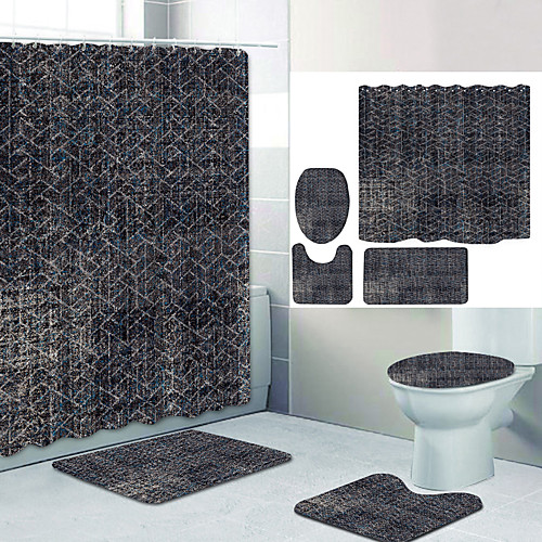 Shower Curtain 1 Simple Series Digital Printing Four-piece Set Shower Curtains and Hooks Modern Polyester Machine Made Waterproof Bathroom
Shower Curtain 1 Simple Series Digital Printing Four-piece Set Shower Curtains and Hooks Modern Polyester Machine Made Waterproof Bathroom