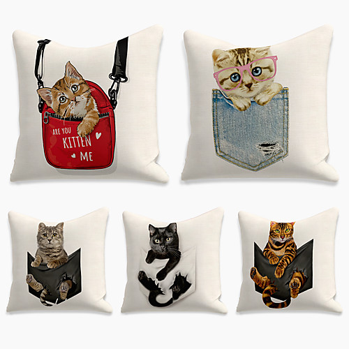 Cushion Cover 5PCS Linen Soft Print Square Throw Pillow Cover Cushion Case Pillowcase for Sofa Bedroom 45 x 45 cm (18 x 18 Inch) Superior Quality Mashine Washable
Cushion Cover 5PCS Linen Soft Print Square Throw Pillow Cover Cushion Case Pillowcase for Sofa Bedroom 45 x 45 cm (18 x 18 Inch) Superior Quality Mashine Washable