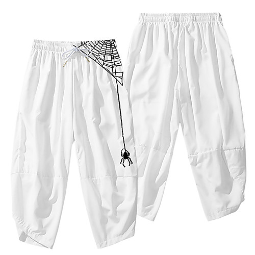 Men's Casual / Sporty Athleisure Daily Sports Harem Loose Wide Leg Pants Spider Full Length 3D Print Elastic Waist White
Men's Casual / Sporty Athleisure Daily Sports Harem Loose Wide Leg Pants Spider Full Length 3D Print Elastic Waist White