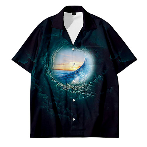 Shirt Men's Scenery 3D Print Button-Down 3D Print Casual Short Sleeve Tops Casual Fashion Breathable Comfortable Black
Shirt Men's Scenery 3D Print Button-Down 3D Print Casual Short Sleeve Tops Casual Fashion Breathable Comfortable Black