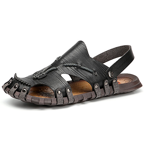 Men's Sandals Casual Daily Outdoor Walking Shoes Microfiber Breathable Non-slipping Dark Brown Black Khaki Summer
Men's Sandals Casual Daily Outdoor Walking Shoes Microfiber Breathable Non-slipping Dark Brown Black Khaki Summer
