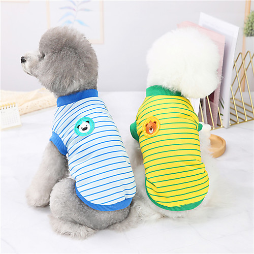 Dog Cat Shirt / T-Shirt Vest Striped Animal Basic Adorable Cute Dailywear Casual / Daily Dog Clothes Puppy Clothes Dog Outfits Breathable Yellow Red Dark Blue Costume for Girl and Boy Dog Polyster S
Dog Cat Shirt / T-Shirt Vest Striped Animal Basic Adorable Cute Dailywear Casual / Daily Dog Clothes Puppy Clothes Dog Outfits Breathable Yellow Red Dark Blue Costume for Girl and Boy Dog Polyster S