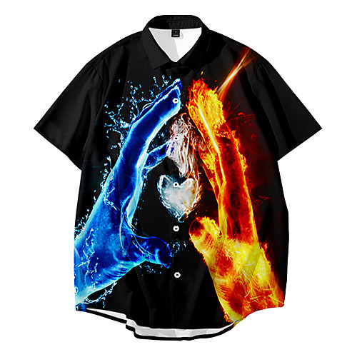 Shirt Men's Lightning 3D Print Button-Down 3D Print Casual Short Sleeve Tops Casual Fashion Breathable Comfortable Black
Shirt Men's Lightning 3D Print Button-Down 3D Print Casual Short Sleeve Tops Casual Fashion Breathable Comfortable Black