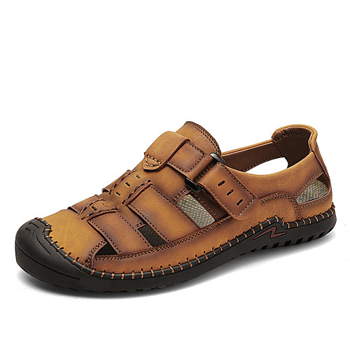 Men's Sandals Fishermen sandals Beach British Daily Outdoor Walking Shoes PU Breathable Non-slipping Wear Proof Black Yellow Khaki Summer
Men's Sandals Fishermen sandals Beach British Daily Outdoor Walking Shoes PU Breathable Non-slipping Wear Proof Black Yellow Khaki Summer