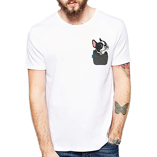 Men's Unisex T shirt Hot Stamping Dog Graphic Prints Animal Plus Size Print Short Sleeve Daily Tops 100% Cotton Basic Fashion Classic White
Men's Unisex T shirt Hot Stamping Dog Graphic Prints Animal Plus Size Print Short Sleeve Daily Tops 100% Cotton Basic Fashion Classic White