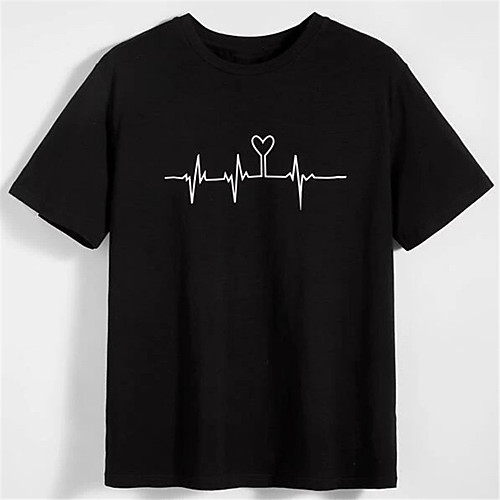 Men's Unisex T shirt Shirt Hot Stamping Heart Graphic Prints Plus Size Print Short Sleeve Daily Tops 100% Cotton Basic Fashion Classic Round Neck Black / Summer
Men's Unisex T shirt Shirt Hot Stamping Heart Graphic Prints Plus Size Print Short Sleeve Daily Tops 100% Cotton Basic Fashion Classic Round Neck Black / Summer