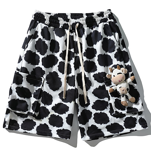 Cartoon Casual / Sporty Men's Shorts Daily Holiday Pants Short Cow Drawstring Pocket Print Black / White
Cartoon Casual / Sporty Men's Shorts Daily Holiday Pants Short Cow Drawstring Pocket Print Black / White