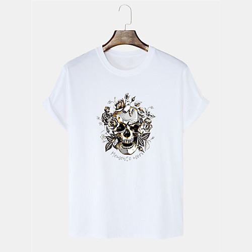 Men's Unisex T shirt Hot Stamping Graphic Prints Skull Plus Size Print Short Sleeve Daily Tops 100% Cotton Basic Casual White Black Blue
Men's Unisex T shirt Hot Stamping Graphic Prints Skull Plus Size Print Short Sleeve Daily Tops 100% Cotton Basic Casual White Black Blue