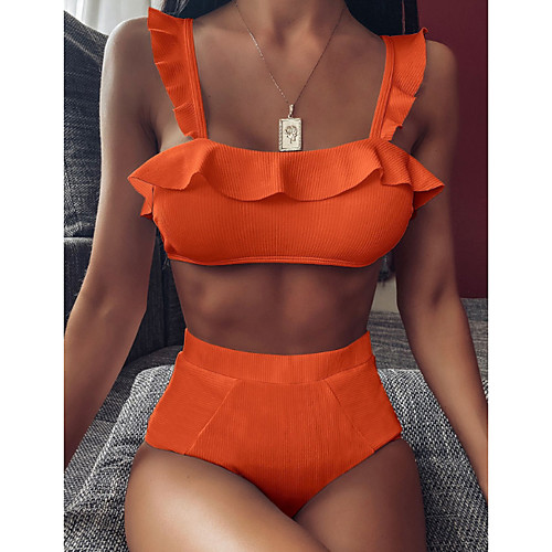 Women's Bikini 2 Piece Swimsuit Open Back Slim Solid Color Tie Dye White 1 Orange 3 White Black Black 2 Swimwear Padded Bathing Suits New Fashion Sexy / Padded Bras
Women's Bikini 2 Piece Swimsuit Open Back Slim Solid Color Tie Dye White 1 Orange 3 White Black Black 2 Swimwear Padded Bathing Suits New Fashion Sexy / Padded Bras
