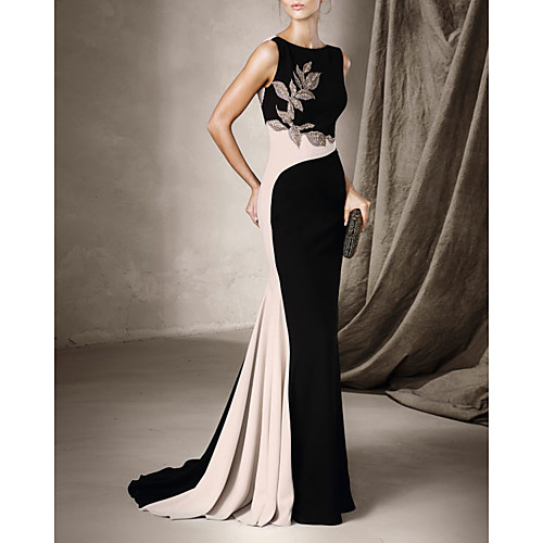 Mermaid / Trumpet Beautiful Back Sexy Engagement Formal Evening Dress Halter Neck Sleeveless Court Train Spandex with Pleats Beading 2021
Mermaid / Trumpet Beautiful Back Sexy Engagement Formal Evening Dress Halter Neck Sleeveless Court Train Spandex with Pleats Beading 2021