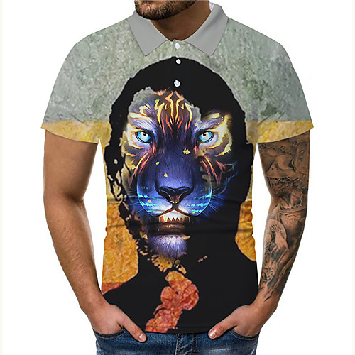 Men's Golf Shirt Tennis Shirt 3D Print Graphic Prints Tiger Button-Down Print Short Sleeve Casual Tops Casual Designer Big and Tall Yellow / Summer
Men's Golf Shirt Tennis Shirt 3D Print Graphic Prints Tiger Button-Down Print Short Sleeve Casual Tops Casual Designer Big and Tall Yellow / Summer