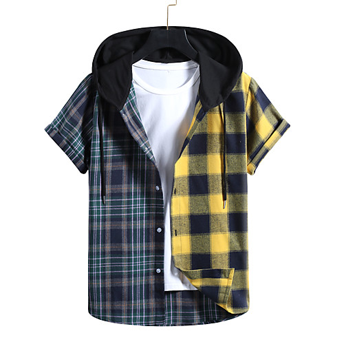 Sweatshirt Shirt Men's Color Block Plain non-printing Patchwork Casual Short Sleeve Tops Yellow
Sweatshirt Shirt Men's Color Block Plain non-printing Patchwork Casual Short Sleeve Tops Yellow