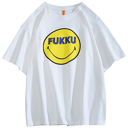 Men's Unisex T shirt Hot Stamping Graphic Prints Smiley Face Plus Size Print Short Sleeve Casual Tops 100% Cotton Basic Casual Fashion White Black Orange
Men's Unisex T shirt Hot Stamping Graphic Prints Smiley Face Plus Size Print Short Sleeve Casual Tops 100% Cotton Basic Casual Fashion White Black Orange