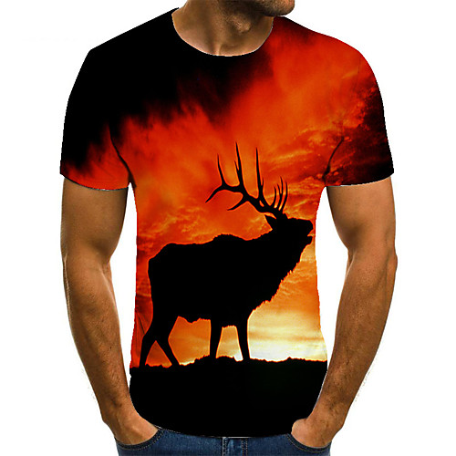 Men's T shirt 3D Print Animal 3D Print Print Short Sleeve Casual Tops Casual Fashion Black / Red
Men's T shirt 3D Print Animal 3D Print Print Short Sleeve Casual Tops Casual Fashion Black / Red