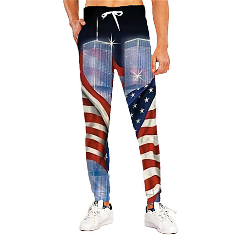 Men's Casual Athleisure Outdoor Sports Daily Sports Pants Sweatpants Trousers Pants Graphic Prints Flag Full Length Print Blue
Men's Casual Athleisure Outdoor Sports Daily Sports Pants Sweatpants Trousers Pants Graphic Prints Flag Full Length Print Blue