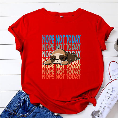 Women's T shirt Letter Animal Print Round Neck Tops 100% Cotton Basic Basic Top White Black Blue
Women's T shirt Letter Animal Print Round Neck Tops 100% Cotton Basic Basic Top White Black Blue