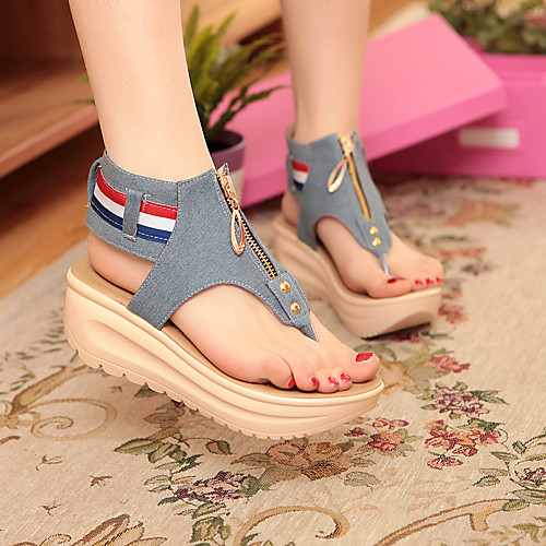 Women's Sandals Boho Bohemia Beach Platform Round Toe PU Synthetics Dark Blue Light Blue
Women's Sandals Boho Bohemia Beach Platform Round Toe PU Synthetics Dark Blue Light Blue