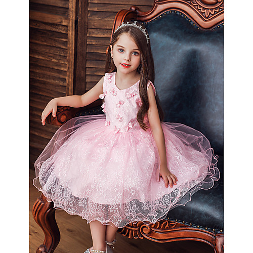 Princess Knee Length Flower Girl Dresses Birthday Tulle Sleeveless Jewel Neck with Appliques
Princess Knee Length Flower Girl Dresses Birthday Tulle Sleeveless Jewel Neck with Appliques