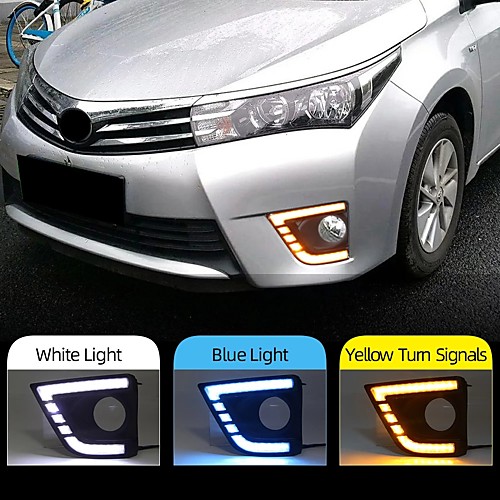 OTOLAMPARA Tri-colors Car LED Daytime Running Lights for Toyota Corolla 2014 2015 2016 DRL Flowing White Day Light Yellow Turn Signal Light Fog Lamp Kit 2pcs
OTOLAMPARA Tri-colors Car LED Daytime Running Lights for Toyota Corolla 2014 2015 2016 DRL Flowing White Day Light Yellow Turn Signal Light Fog Lamp Kit 2pcs