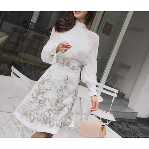 Two Piece Vintage Floral Homecoming Cocktail Party Dress High Neck Long Sleeve Short / Mini Chiffon with Sequin Embroidery 2021
Two Piece Vintage Floral Homecoming Cocktail Party Dress High Neck Long Sleeve Short / Mini Chiffon with Sequin Embroidery 2021