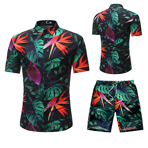 Men's Shirt Other Prints Graphic Prints Print Short Sleeve Vacation Tops Green / Black
Men's Shirt Other Prints Graphic Prints Print Short Sleeve Vacation Tops Green / Black