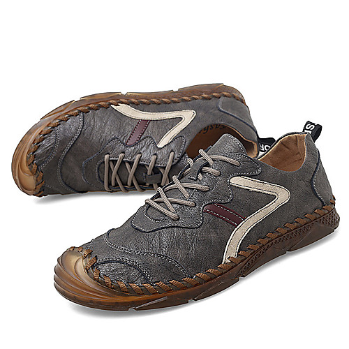 Men's Sneakers Sporty Athletic Outdoor Running Shoes Walking Shoes Cowhide Handmade Non-slipping Shock Absorbing Booties / Ankle Boots Black Beige Gray Spring Summer
Men's Sneakers Sporty Athletic Outdoor Running Shoes Walking Shoes Cowhide Handmade Non-slipping Shock Absorbing Booties / Ankle Boots Black Beige Gray Spring Summer