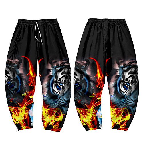 Men's Casual / Sporty Athleisure Daily Sports Harem Loose Jogger Pants Sweatpants Pants Tiger Full Length 3D Print Elastic Waist Black
Men's Casual / Sporty Athleisure Daily Sports Harem Loose Jogger Pants Sweatpants Pants Tiger Full Length 3D Print Elastic Waist Black