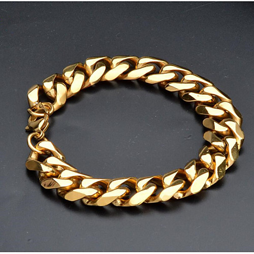 Men's Chain Bracelet Classic Fashion Fashion Titanium Steel Bracelet Jewelry Gold For Anniversary Party Evening Gift Festival
Men's Chain Bracelet Classic Fashion Fashion Titanium Steel Bracelet Jewelry Gold For Anniversary Party Evening Gift Festival