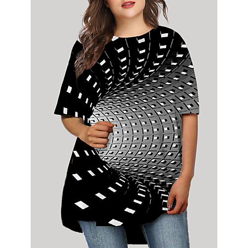 Women's Plus Size Dress T Shirt Dress Tee Dress Short Mini Dress Half Sleeve Graphic Geometric Print Casual Fall Spring Summer Black XL XXL 3XL 4XL 5XL
Women's Plus Size Dress T Shirt Dress Tee Dress Short Mini Dress Half Sleeve Graphic Geometric Print Casual Fall Spring Summer Black XL XXL 3XL 4XL 5XL