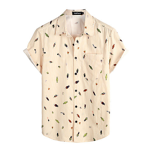 Men's Shirt Floral Short Sleeve Daily Tops 100% Cotton Basic Boho Classic Collar Khaki / Beach
Men's Shirt Floral Short Sleeve Daily Tops 100% Cotton Basic Boho Classic Collar Khaki / Beach