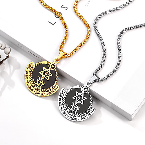 Women's Men's Pendant Necklace Necklace Retro Ethnic Vintage Titanium Steel Silver Gold 555 cm Necklace Jewelry 1pc For Halloween Gift Festival / Charm Necklace
Women's Men's Pendant Necklace Necklace Retro Ethnic Vintage Titanium Steel Silver Gold 555 cm Necklace Jewelry 1pc For Halloween Gift Festival / Charm Necklace