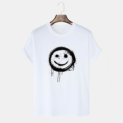 Men's Unisex T shirt Hot Stamping Graphic Prints Smiley Face Plus Size Print Short Sleeve Daily Tops 100% Cotton Basic Casual White Black Blushing Pink
Men's Unisex T shirt Hot Stamping Graphic Prints Smiley Face Plus Size Print Short Sleeve Daily Tops 100% Cotton Basic Casual White Black Blushing Pink