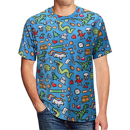 Men's T shirt 3D Print 3D Print Short Sleeve Going out Tops Rock Exaggerated Light Green
Men's T shirt 3D Print 3D Print Short Sleeve Going out Tops Rock Exaggerated Light Green