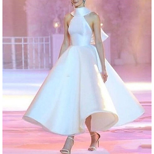 A-Line Vintage Sexy Engagement Prom Dress Halter Neck Sleeveless Ankle Length Stretch Satin with Sleek Bow(s) 2021
A-Line Vintage Sexy Engagement Prom Dress Halter Neck Sleeveless Ankle Length Stretch Satin with Sleek Bow(s) 2021