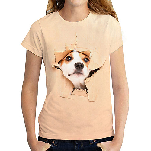Women's 3D Printed T shirt Dog Graphic 3D Print Round Neck Basic Tops White Yellow Orange
Women's 3D Printed T shirt Dog Graphic 3D Print Round Neck Basic Tops White Yellow Orange