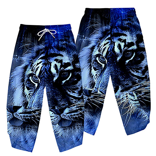Men's Casual / Sporty Athleisure Daily Sports Harem Loose Wide Leg Pants Tiger Full Length 3D Print Elastic Waist Blue
Men's Casual / Sporty Athleisure Daily Sports Harem Loose Wide Leg Pants Tiger Full Length 3D Print Elastic Waist Blue