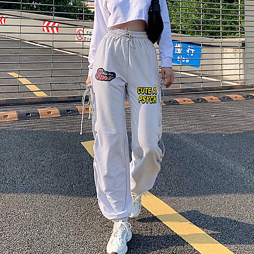 Women's Stylish Streetwear Comfort Casual Club Jogger Pants Letter Full Length Drawstring Pocket Luminous White
Women's Stylish Streetwear Comfort Casual Club Jogger Pants Letter Full Length Drawstring Pocket Luminous White