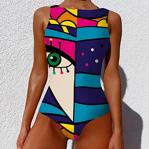 Women's One Piece Monokini Swimsuit Tummy Control Slim Print Color Block Geometric Red print Blue print Black print Green print (White) 3 Swimwear Padded Bathing Suits New Fashion Sexy
Women's One Piece Monokini Swimsuit Tummy Control Slim Print Color Block Geometric Red print Blue print Black print Green print (White) 3 Swimwear Padded Bathing Suits New Fashion Sexy