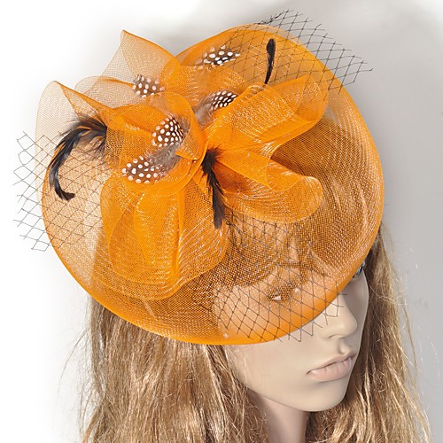 Vintage Style Classic Tulle / Feather Fascinators with Feather / Wave-like 1 Piece Special Occasion / Party / Evening Headpiece
Vintage Style Classic Tulle / Feather Fascinators with Feather / Wave-like 1 Piece Special Occasion / Party / Evening Headpiece