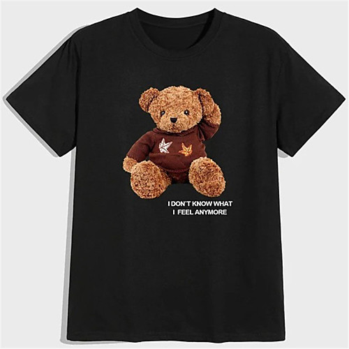 Men's Unisex T shirt Hot Stamping Graphic Prints Toy Bear Plus Size Print Short Sleeve Daily Tops 100% Cotton Basic Fashion Classic Black
Men's Unisex T shirt Hot Stamping Graphic Prints Toy Bear Plus Size Print Short Sleeve Daily Tops 100% Cotton Basic Fashion Classic Black