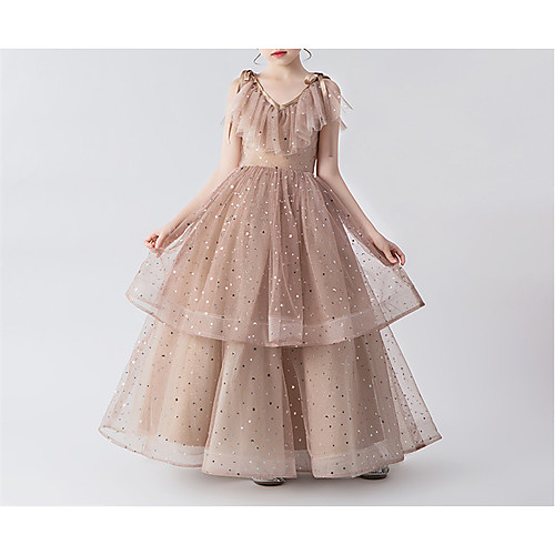 Princess Floor Length Junior Bridesmaid Dress Wedding Tulle V Neck with Bow(s)
Princess Floor Length Junior Bridesmaid Dress Wedding Tulle V Neck with Bow(s)