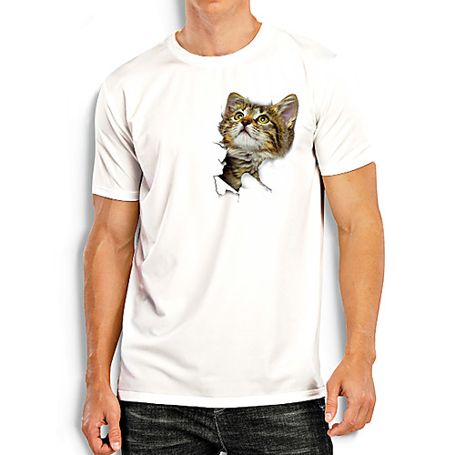 Men's Tees T shirt Hot Stamping Cat Graphic Prints Animal Print Short Sleeve Daily Tops Basic Casual White
Men's Tees T shirt Hot Stamping Cat Graphic Prints Animal Print Short Sleeve Daily Tops Basic Casual White