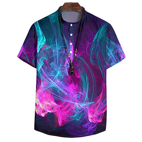 Shirt Men's Lightning 3D Print Button-Down 3D Print Casual Short Sleeve Tops Casual Fashion Breathable Comfortable Purple
Shirt Men's Lightning 3D Print Button-Down 3D Print Casual Short Sleeve Tops Casual Fashion Breathable Comfortable Purple