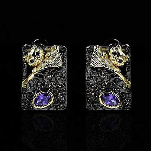Women's AAA Cubic Zirconia Stud Earrings Geometrical Cartoon Gothic European Earrings Jewelry Black For Halloween Street Vacation 1 Pair
Women's AAA Cubic Zirconia Stud Earrings Geometrical Cartoon Gothic European Earrings Jewelry Black For Halloween Street Vacation 1 Pair