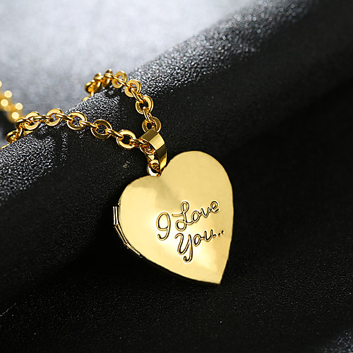 Women's Pendant Necklace Lockets Necklace Classic Heart Fashion Gold Plated Alloy Gold Silver 55 cm Necklace Jewelry 1pc For Christmas Halloween Party Evening Street Gift
Women's Pendant Necklace Lockets Necklace Classic Heart Fashion Gold Plated Alloy Gold Silver 55 cm Necklace Jewelry 1pc For Christmas Halloween Party Evening Street Gift