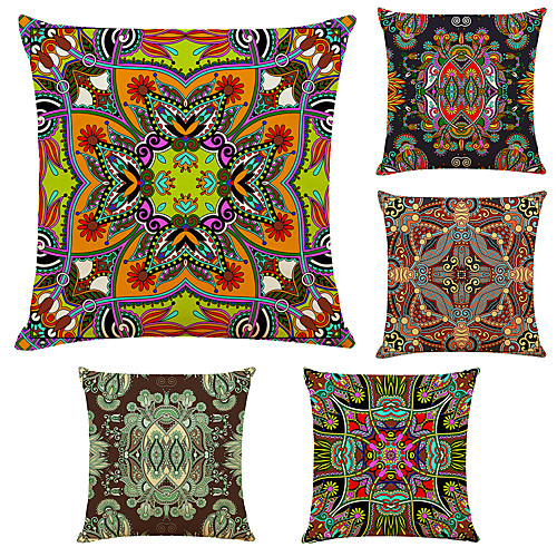 5 pcs Faux Linen Pillow Cover, Floral&Plants Simple Modern Square Zipper Traditional Classic
5 pcs Faux Linen Pillow Cover, Floral&Plants Simple Modern Square Zipper Traditional Classic