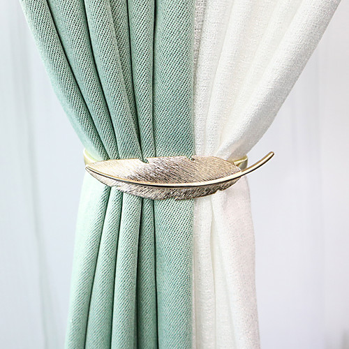 1 Piece Elegant Feather Style Metal Spring Strap Curtain Buckle Decorative Draperies Holdback
1 Piece Elegant Feather Style Metal Spring Strap Curtain Buckle Decorative Draperies Holdback